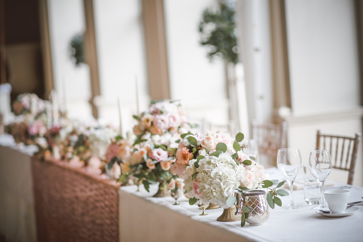Elegant floral table styling for an event